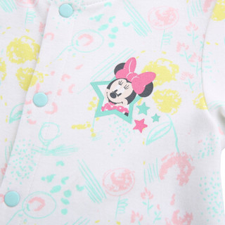 Disney baby 迪士尼宝宝 婴儿连体衣 (白底粉系水粉、73)