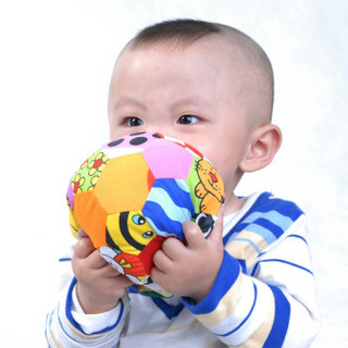 拉拉布书 启智布球 内置摇铃铃铛 0-3岁婴儿手抓球 布玩 五彩感官球