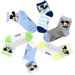 迪士尼宝宝袜儿童袜子棉袜6双装颜色随机6614 *6件