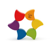 Hape E0014 儿童积木益智玩具 彩虹翻翻乐