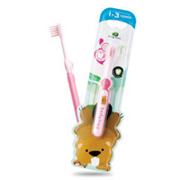 儿童牙刷1-3岁幼儿宝宝训练牙刷 小圆头 粉色