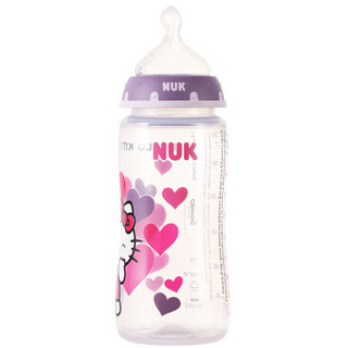 NUK 宽口径奶瓶 300ml Hello Kitty款 紫色