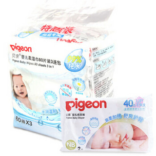 pigeon 贝亲 PL223 婴儿湿巾 (80抽、24包)