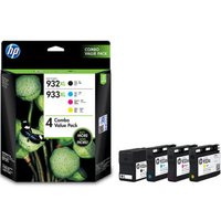 HP 惠普 T0A80AA 932XL/933XL黑彩墨盒套装(1黑3彩单盒装 适用HP Officejet 7110/7610/7612)