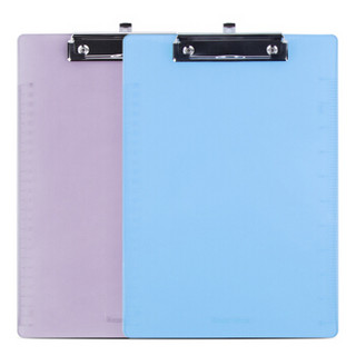 GuangBo 广博 A4优质PS书写板夹带刻度/办公用品 平夹随机颜色 单个装WJ6105