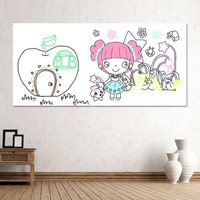 AUCS 软白板墙贴 白板贴 100*45cm 写字板 办公 会议白板挂式自粘带背胶 RBB1045