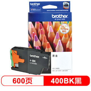 兄弟(brother)LC400BK 黑色墨盒（适用：MFC-J430W、J825DW、J625DW、6710DW、6910DW）