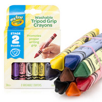 Crayola 绘儿乐 81-1460 8色可水洗三角蜡笔