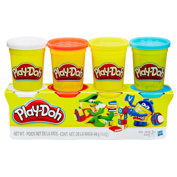 hasbro 孩之宝 培乐多手工彩泥橡皮泥基础套装系列 b6508 四色装新版