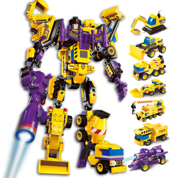 启蒙(enlighten)益智拼装积木机器人 7合1创世者战神 1401