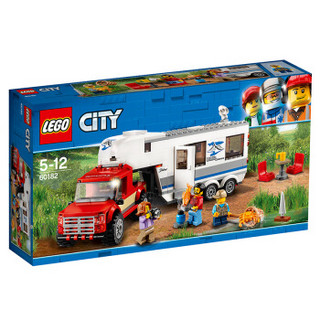 LEGO 乐高 城市组系列 60182 小颗粒积木拼插玩具 亲子野营房车