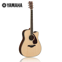 YAMAHA 雅马哈 FGX830C原木色单板民谣吉他面单木吉他41英寸FG830电箱款