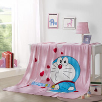 乐蜗家纺LOVO HOME 罗莱生活 法兰绒毯 哆啦A梦-亲亲 150*200cm