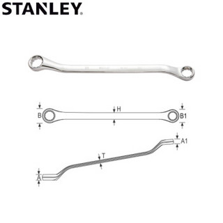  STANLEY 史丹利 公制精抛光45°角双梅花扳手30x32mm 96-999-1-23