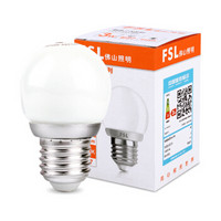 FSL 佛山照明 led灯泡 E27灯头螺口球泡室内3W白光LED光1-45W冷光（5000K以上）