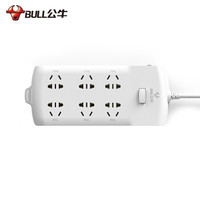 BULL 公牛 GN-B2060 插线板 6位总控全长1.8米