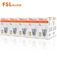 FSL 佛山照明 LED球泡 E27大口 暖白光 3W*10支