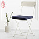 京东京造 记忆棉坐垫 藏青色方形加厚椅子坐垫