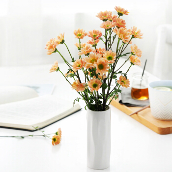 Hömmy 佳佰 陶瓷骨瓷花瓶 不规则皱纸纹 润白