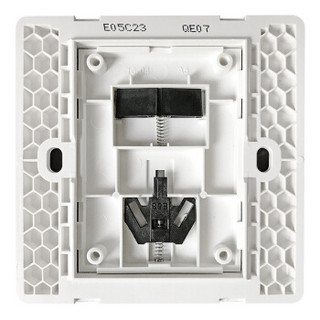 美的（Midea）开关插座电源面板86型五孔5孔二三插墙壁家用暗装雅白无边框E05