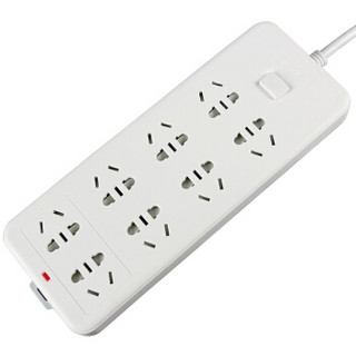 良工lengon8位插座插排插线板新国标总控排插接线板儿童安全门1方线径