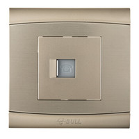 公牛(BULL) 开关插座 G19系列 一开单控带开关插座 86型面板G19K111Y 金属拉丝面板香槟金