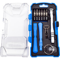 Paola 保拉(Paola) 螺丝刀套装17件 精密十字一字内梅花批头带撬棒吸盘 苹果小米华为手机笔记本拆机维修工具1913