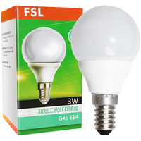 FSL 佛山照明 LED球泡节能灯泡3W小口E14日光色6500K 2支装