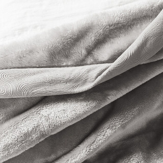 佳佰 毛毯 毯子 法兰绒毛毯被 云貂绒法兰绒加厚 办公室盖毯 空调毯 200*230cm  岩石灰 约4.5斤