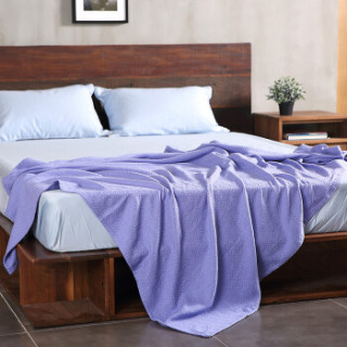 商品ladysoft 御棉堂 全棉针织毯 深蓝色 150*200cm