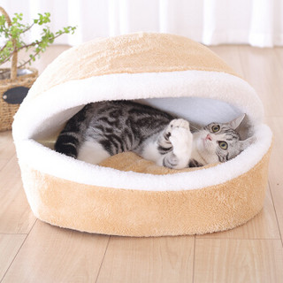 华元宠具（hoopet）猫窝可拆洗封闭式猫睡袋猫垫子春夏宠物用品M