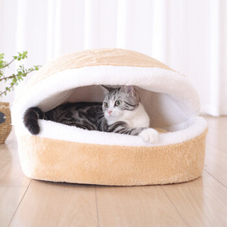 华元宠具（hoopet）猫窝可拆洗封闭式猫睡袋猫垫子春夏宠物用品M