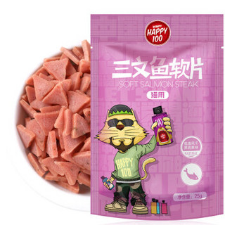 Wanpy 顽皮 HAPPY100系列 猫用三文鱼软片 25g*12袋