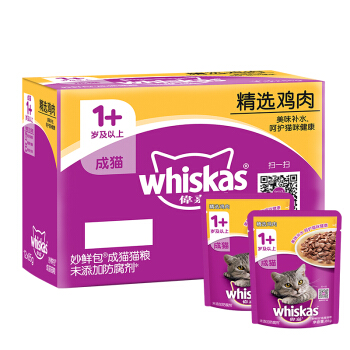 whiskas 伟嘉 猫零食成猫妙鲜包85g