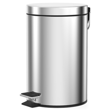 家杰优品Jj 家杰 JJ-GB201 脚踏翻盖不锈钢垃圾桶 8L