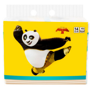 BABO 斑布 功夫熊猫系列 面巾纸 3层*40抽*14包 