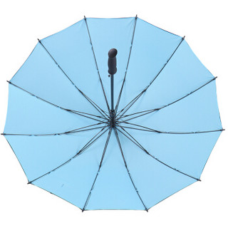 娇夏 双层直杆晴雨伞 外黑色内蓝