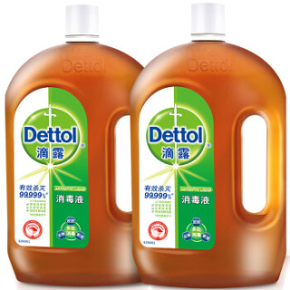 Dettol 滴露 消毒液 1.5L*2瓶+消毒液 100ml*2瓶+超浓缩衣物除菌液 180ml