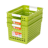 Citylong 禧天龙 7103 塑料收纳筐 5L 3个装 草绿色