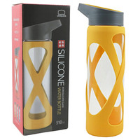 LOCK&LOCK 乐扣乐扣 LLG931 玻璃水杯-X型 黄色 510ml