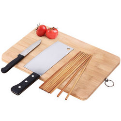 MAXCOOK 美厨 MCPJ-CB004 厨房用具4件套（砧板+菜刀+水果刀+筷子*5）