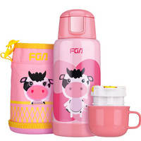 富光 WFZ1021-600 儿童不锈钢保温壶 粉色 600ml