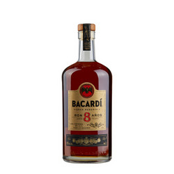 BACARDI 百加得 朗姆酒 八年朗姆酒 1L *3件