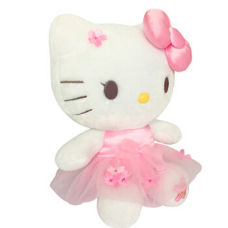  Hello Kitty 凯蒂猫 毛绒玩具 坐姿樱花 26cm