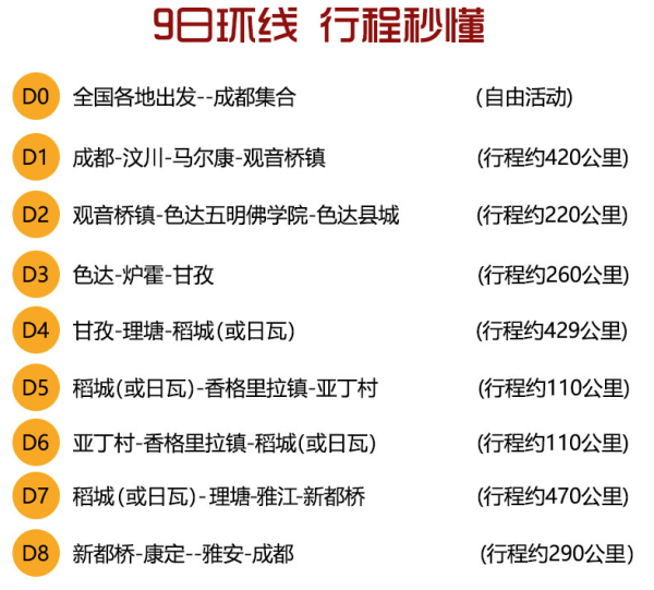 深度行摄!全国多地-成都+色达+稻城亚丁+新都桥9天8晚