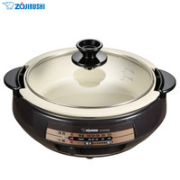 象印（ZO JIRUSHI） 不锈钢多功能电火锅烧烤火锅两用电锅料理锅EP-PEH20C 棕色3.7L（煎烤盘）
