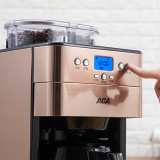 北美电器（ACA）咖啡机 家用全自动现磨一体带咖啡豆研磨功能AC-GS125