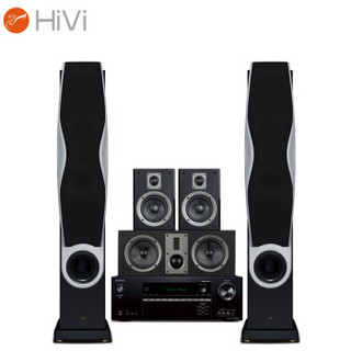 惠威（HiVi）RM600A HT 黑色钢琴漆音响+安桥TX-SR444 功放 音响音箱家庭影院组合套装 5.0声道 全国免费安装