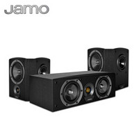 尊宝（Jamo）C60SUR+C60CEN 音响 音箱  3.0声道木质无源中置环绕家庭影院套装 （黑色）