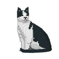 JEKCA 仿真猫主子 拼插积木
